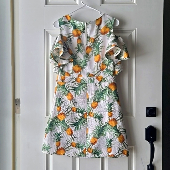 WHY Dress Pineapple Print off the Shoulder Midi Dress - Picture 3 of 6